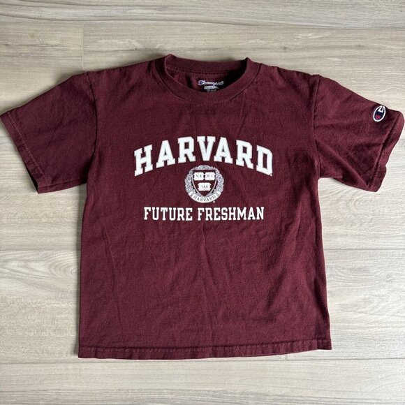 Future Harvard Freshman Burgundy Youth Small Kids Size 6-7 Champion Shirt - Picture 1 of 7